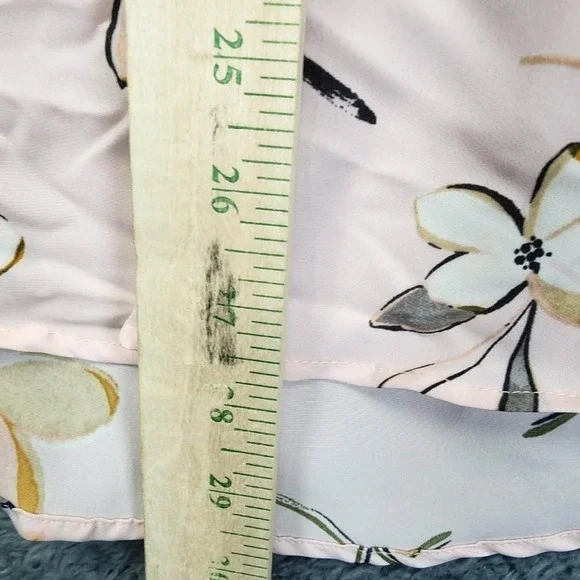 Ava & Viv Womens 1X Pink Floral V-Neck Long Sleeve Blouse High-Low Hem Top - Picture 5 of 5